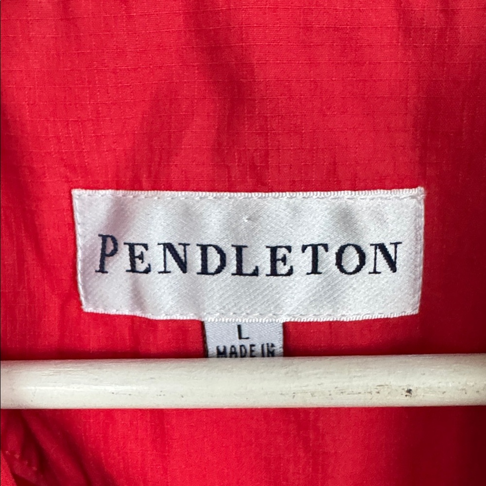 Pendleton Red Utility Anorak Spring Jacket Size L… - image 4